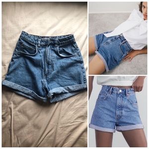 Zara Trafaluc TRF High-Rise Light Denim Shorts - 00 / 24in